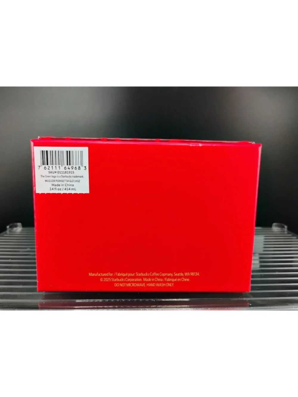 Starbucks Limited Edition Red Holiday Ceramic Mug 14oz Gift-Boxed